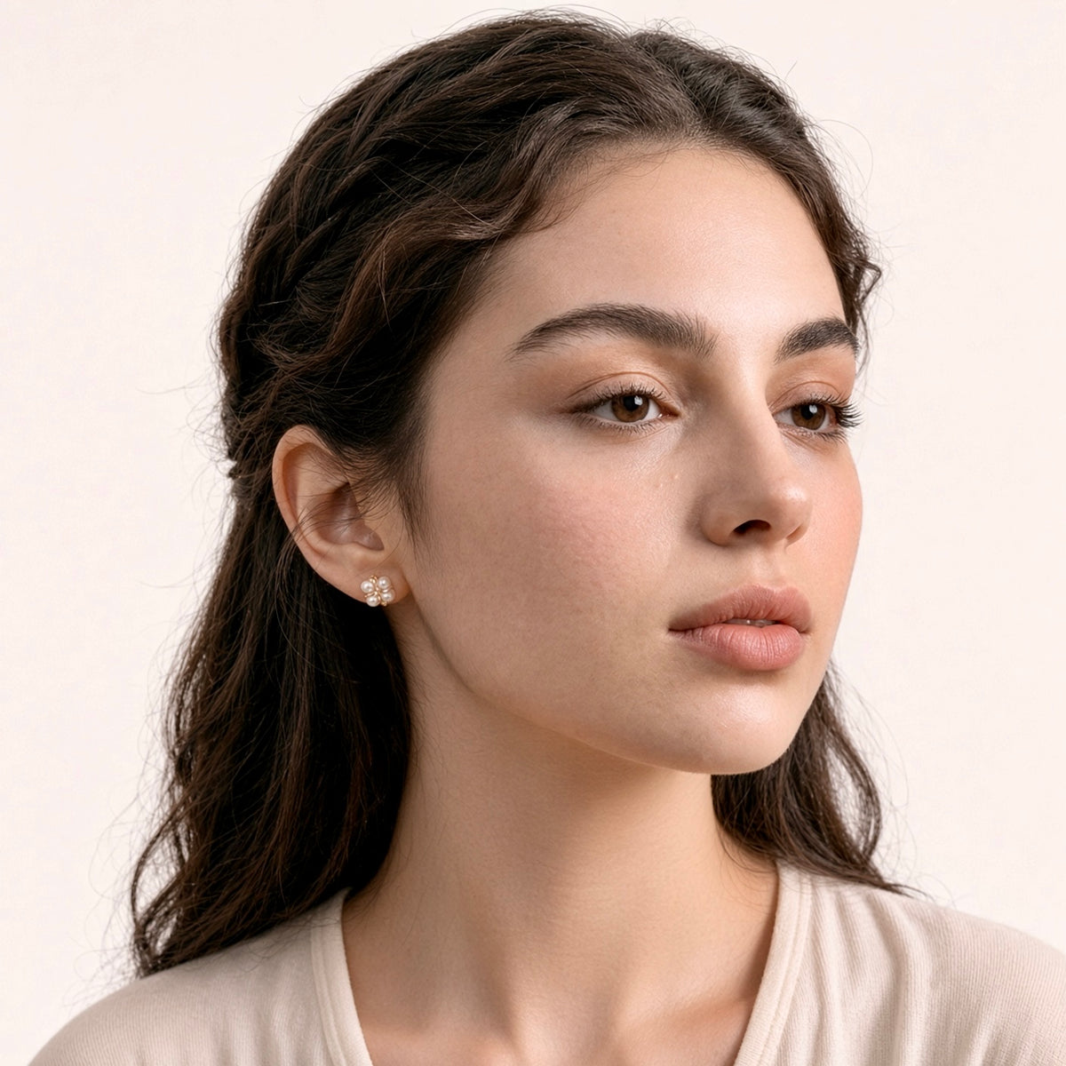 Solas Quartet Pearl Earrings