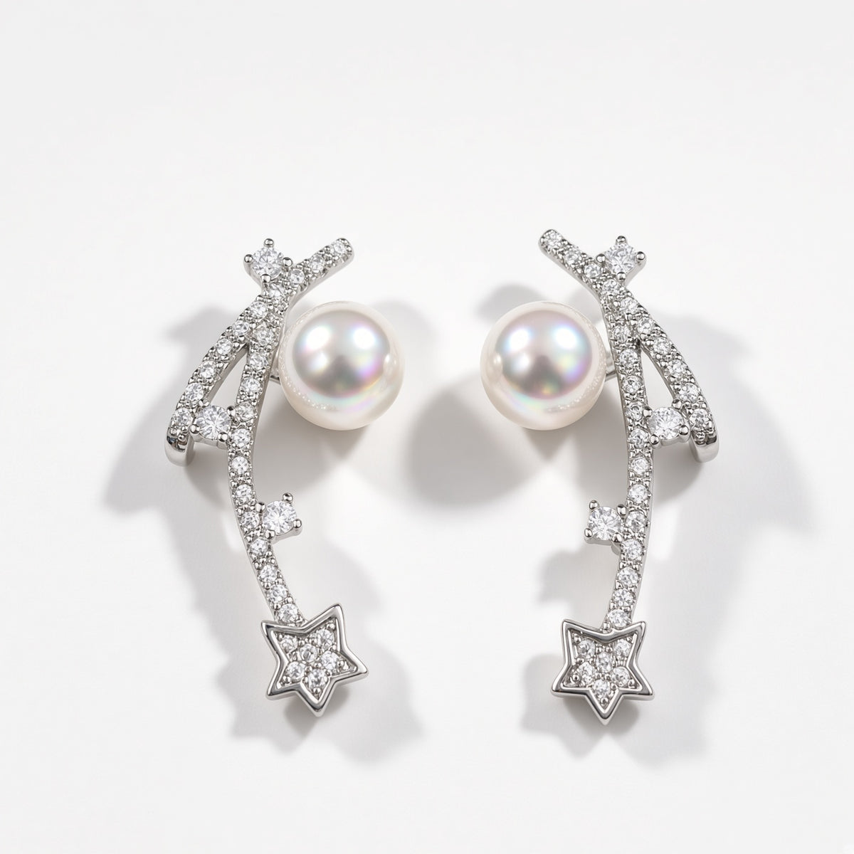 Solas Comet Pearl Earrings