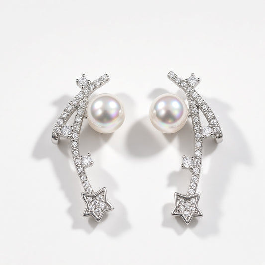 Solas Comet Pearl Earrings