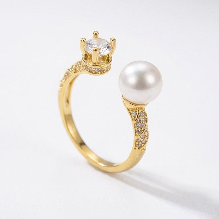 Solas Dual Pearl Ring
