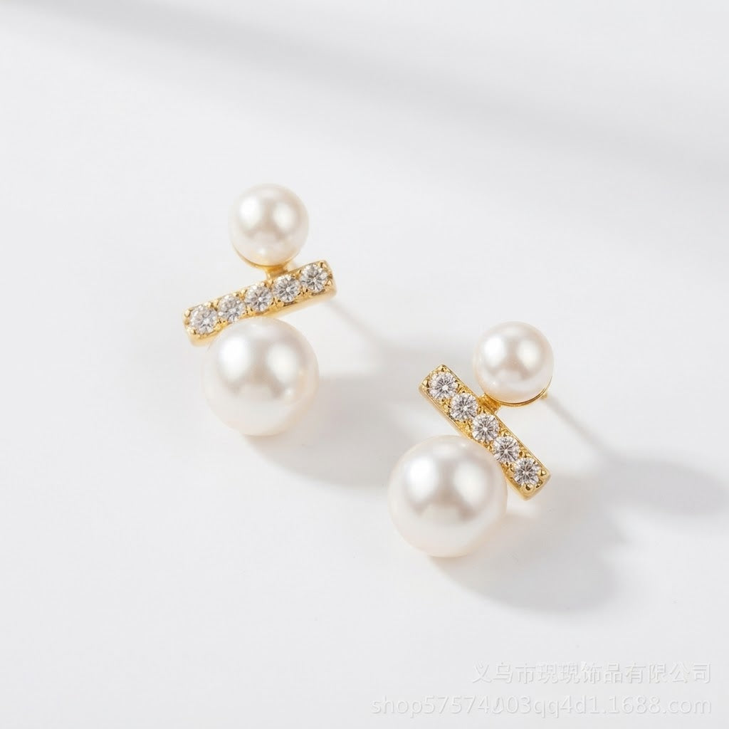 Solas Axis Pearl Earrings