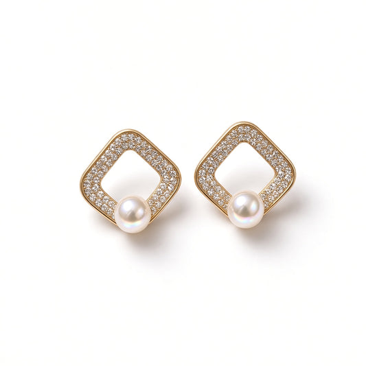 Solas Window Pearl Earrings