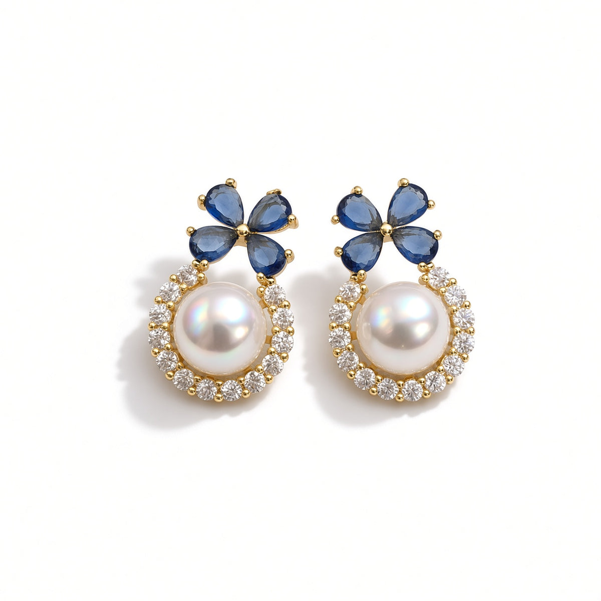Solas Azure Pearl Earrings