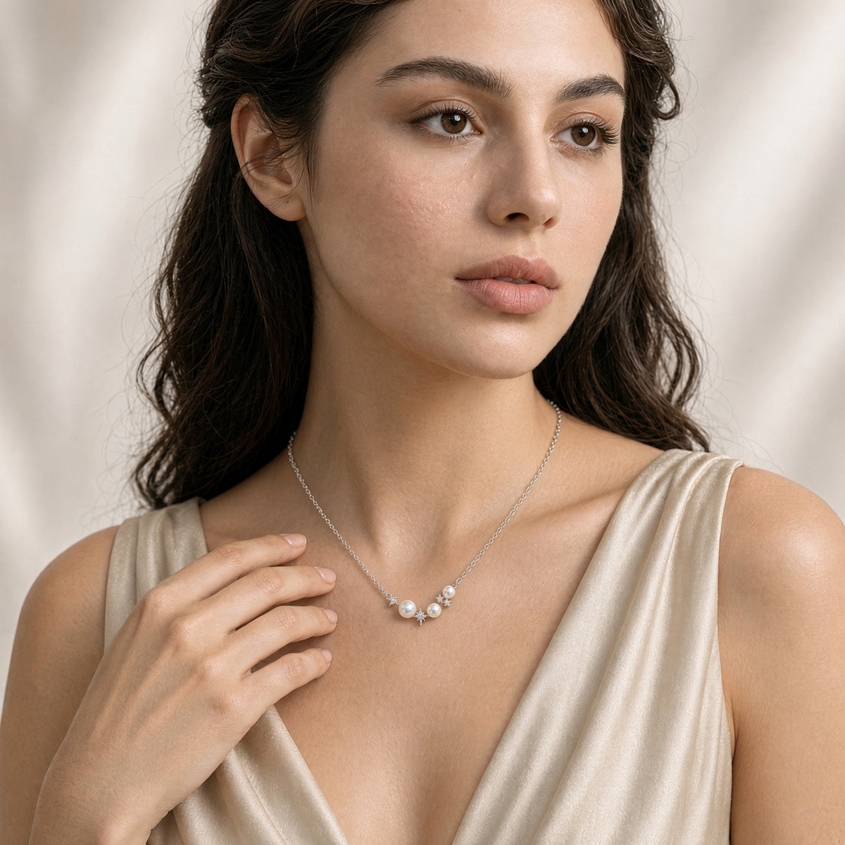 Solas Stella Pearl Necklace