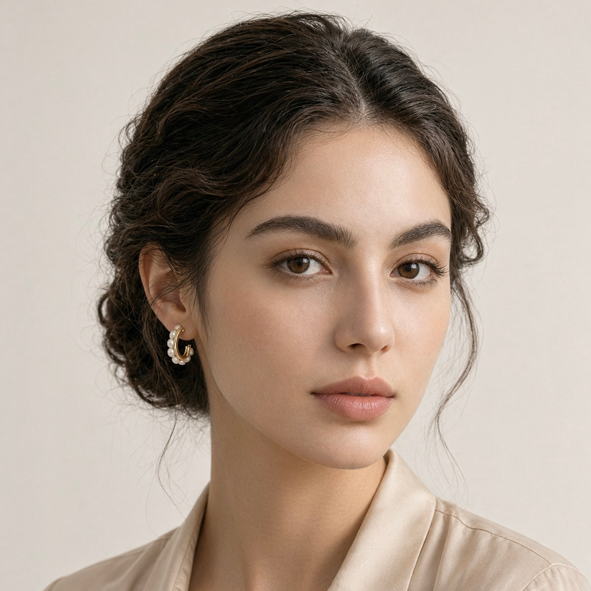Solas Orbit Pearl Earrings