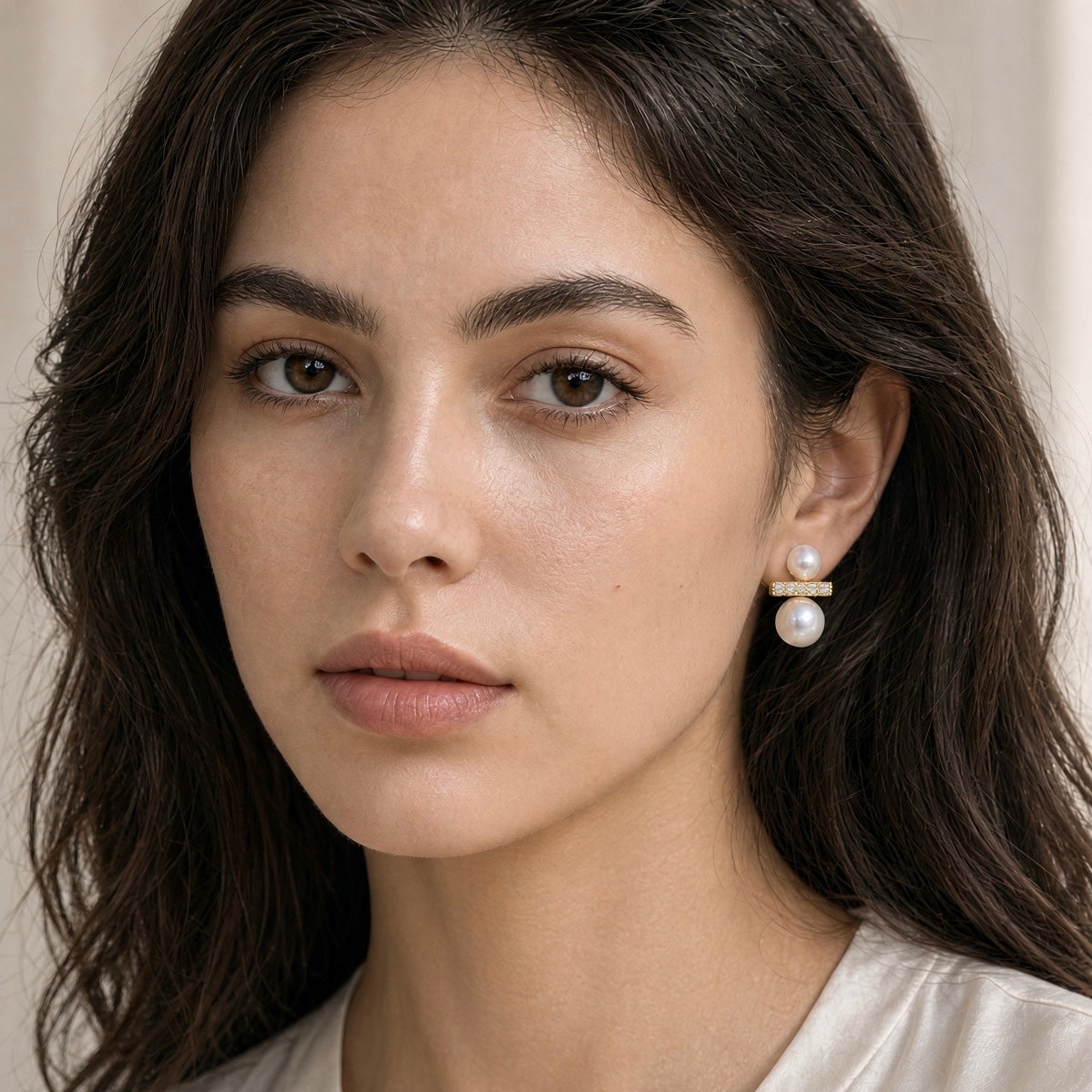 Solas Axis Pearl Earrings