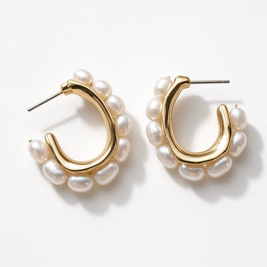 Solas Orbit Pearl Earrings