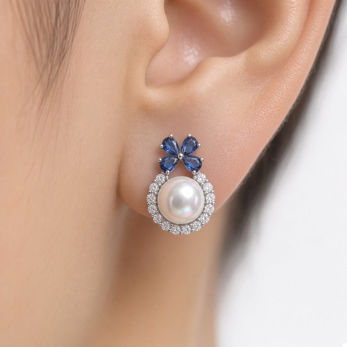 Solas Azure Pearl Earrings