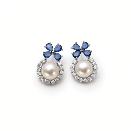 Solas Azure Pearl Earrings