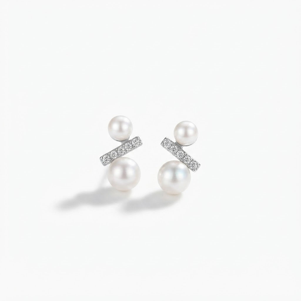 Solas Axis Pearl Earrings