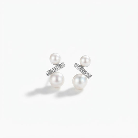 Solas Axis Pearl Earrings