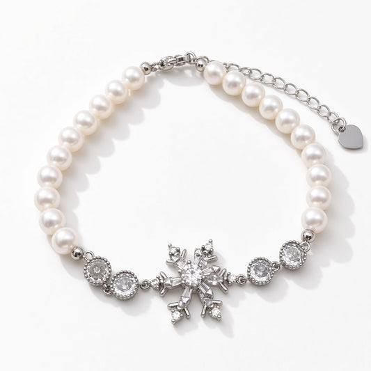 Solas Snowflake Pearl Bracelet
