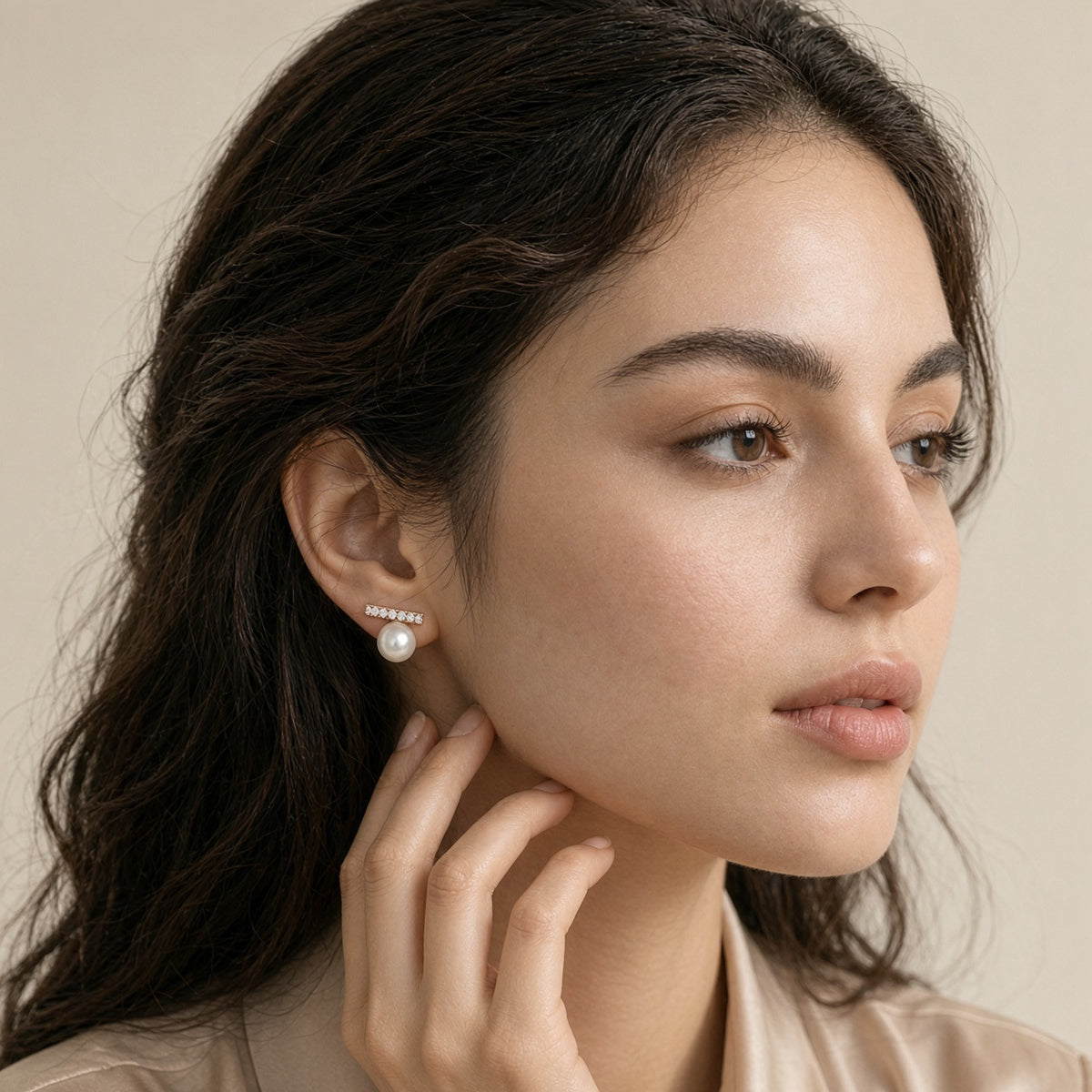 Solas Horizon Pearl Earrings