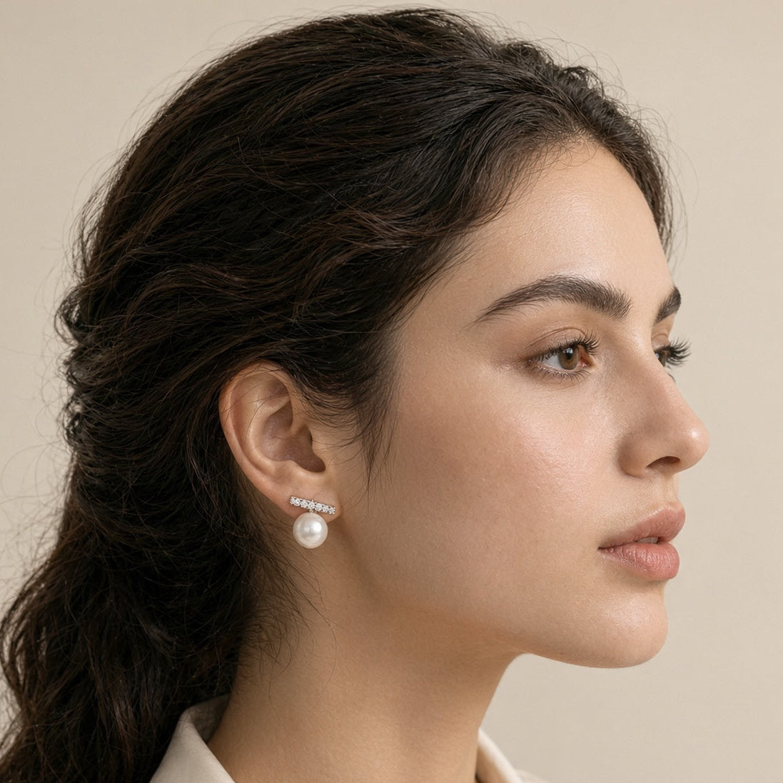 Solas Horizon Pearl Earrings